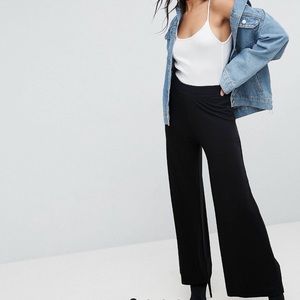ASOS DESIGN jersey wide leg pants